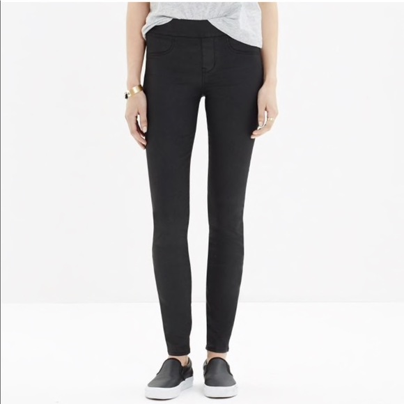 Madewell Denim - Madewell Skinny Skinny Coated Leggings Sz 25